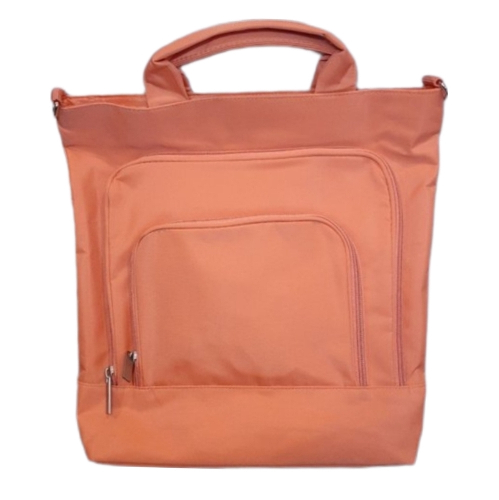 Ganz Beyond A Bag Urban E-Reader Tote Bag Cantaloupe Orange Bonus Wristlet